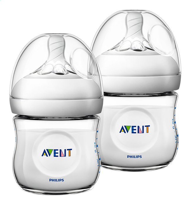 Avent - Biberon Natural 2.0 Duo transparent 125 ml - 2 pièces