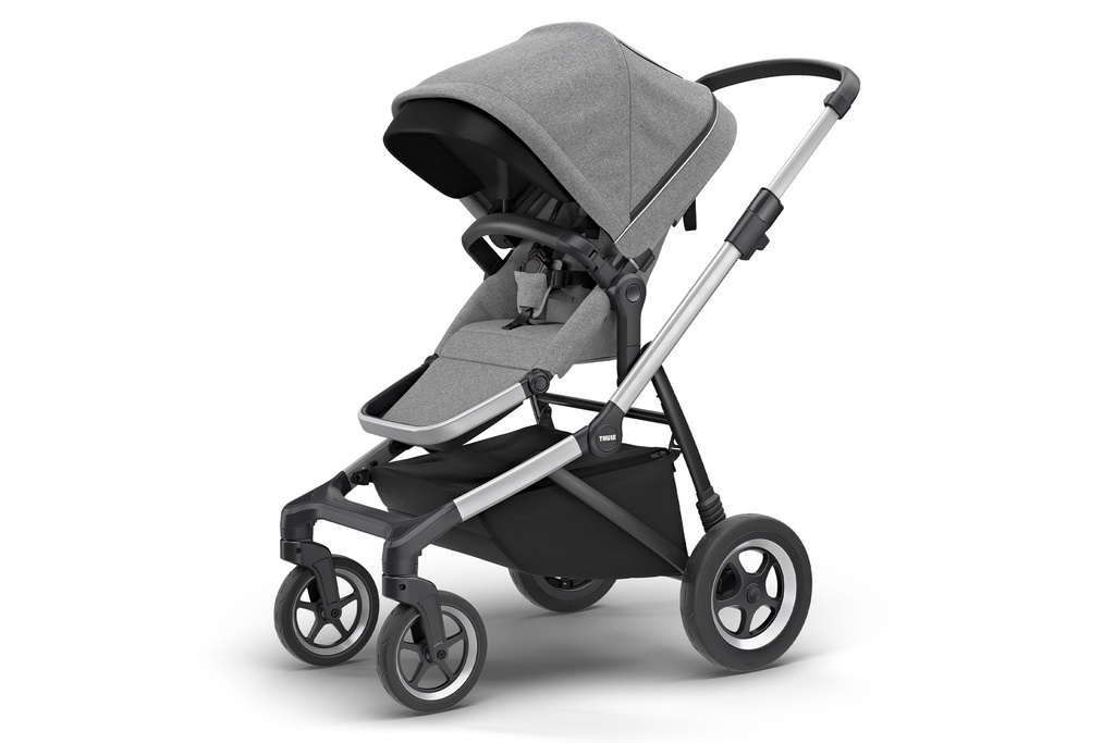 Thule - Poussette 3 en 1 Sleek Grey Melange (Nacelle incluse)