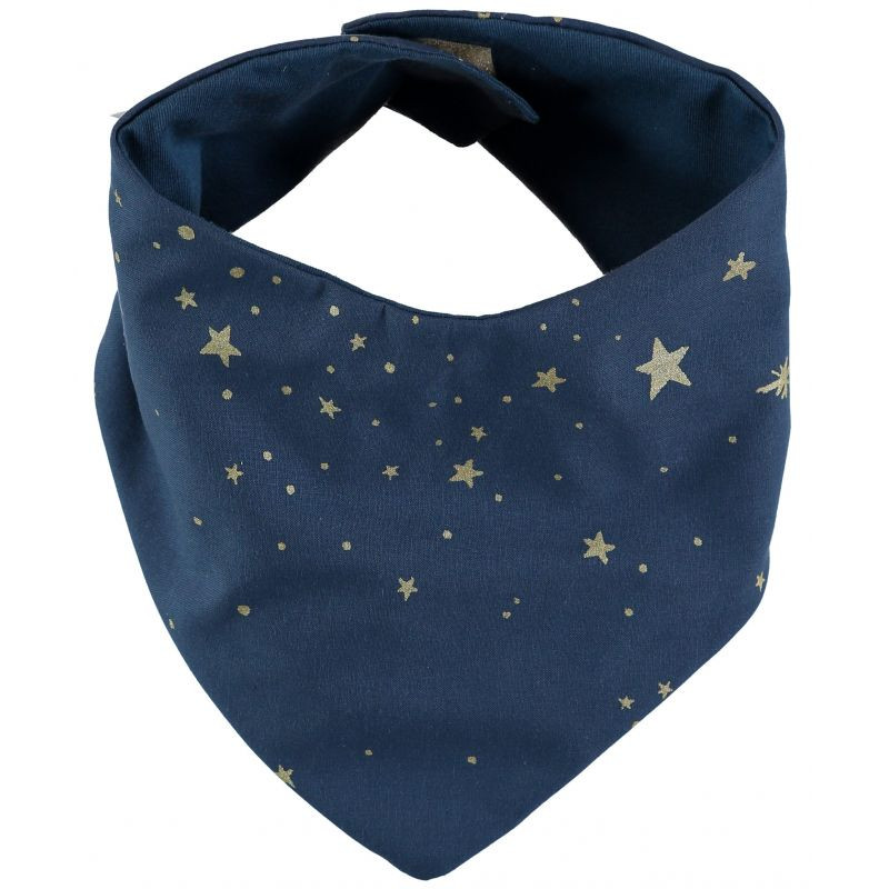 Nobodinoz - Bavoir Bandana Lucky - Gold Stella/Night Blue