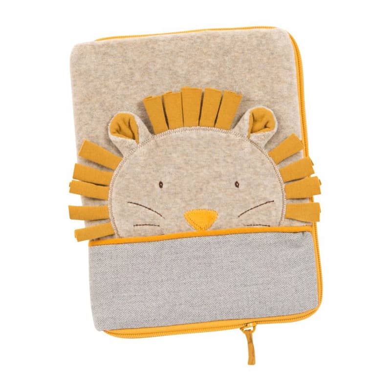 Moulin Roty - Housse de protection de carnet de santé - Sous mon baobab - lion