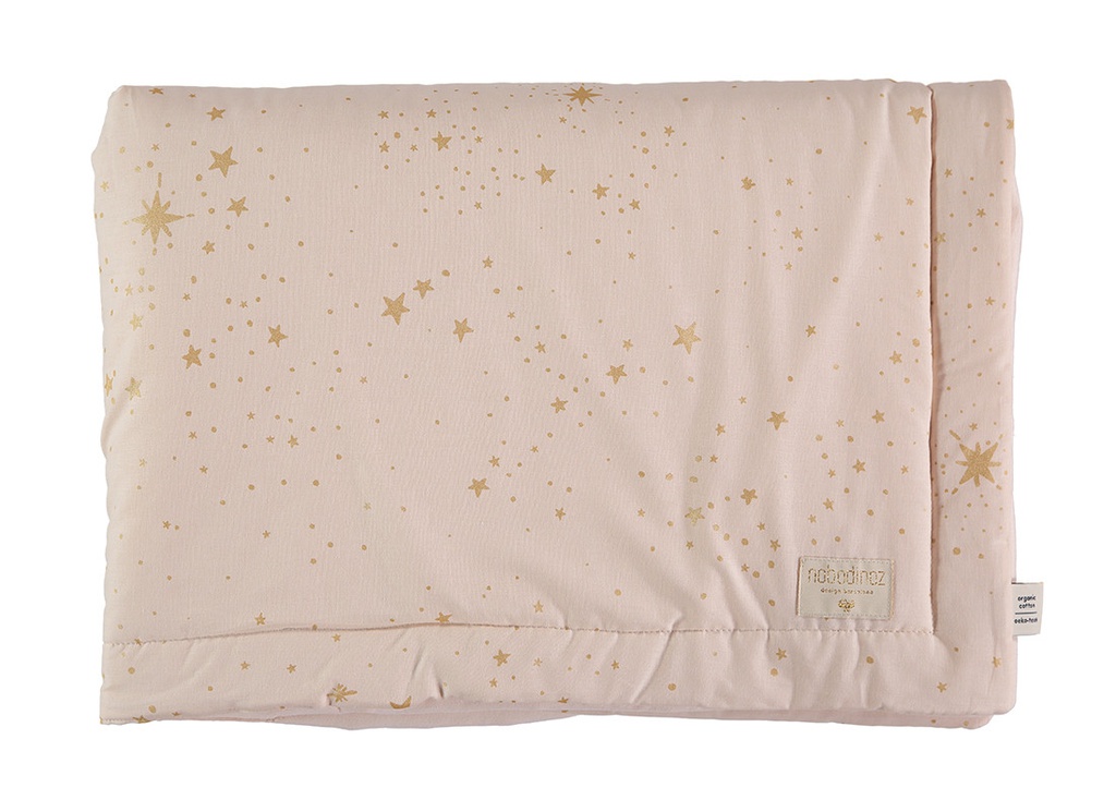 Nobodinoz - Couverture Laponia - Gold Stella/ Dream Pink - 100x140 cm