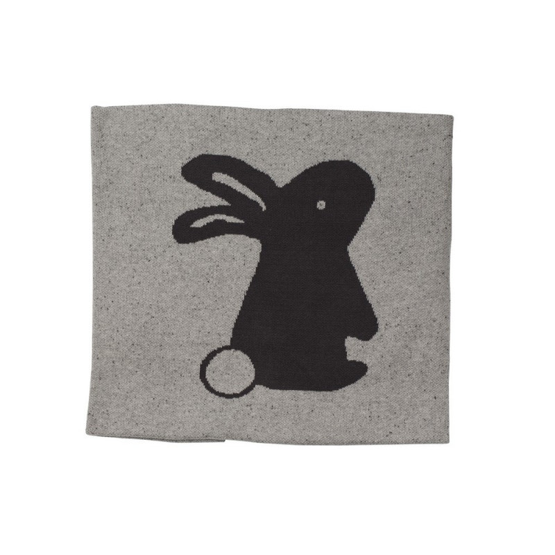 Pericles - Coussin Lapin Carré - Gris