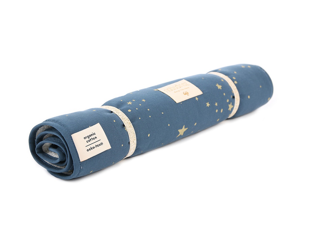 Nobodinoz - Matelas à langer Nomade - Gold Stella/Night Blue