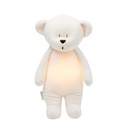 Moonie - Peluche veilleuse musicale - Ourson - blanc