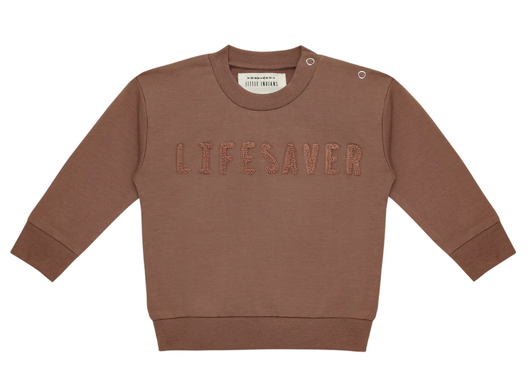 Little Indians - Boxy sweater lifesaver - Acorn brown mat