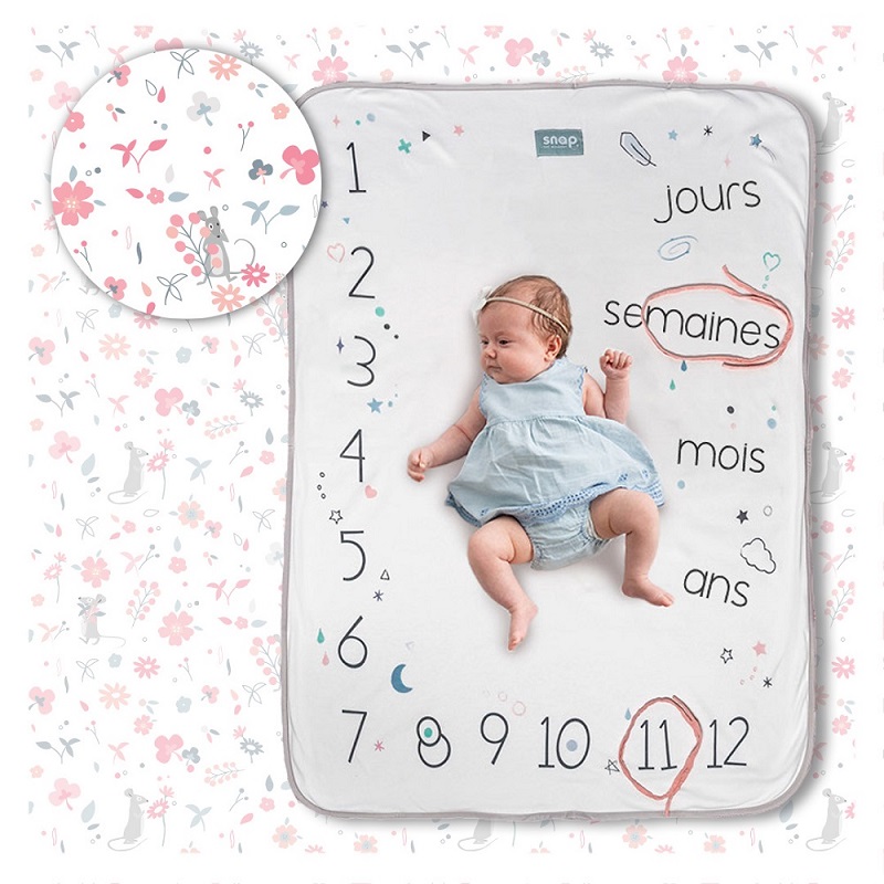 Snap the moment - Couverture étape bébé - Rosy white