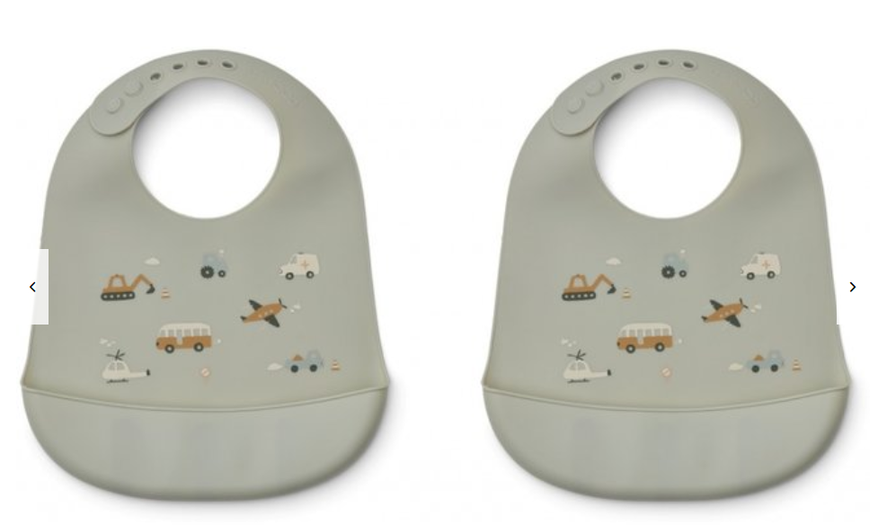 LIEWOOD - 2 bavoirs en silicone - Véhicules