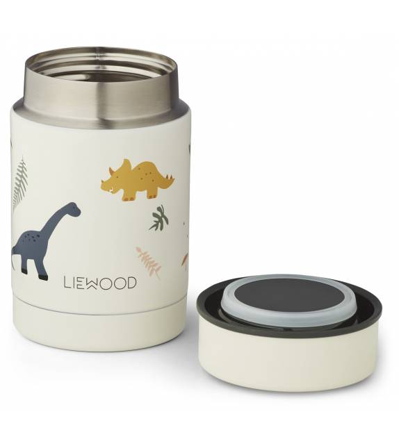 LIEWOOD - Food jar - Motifs dinos (blanc)