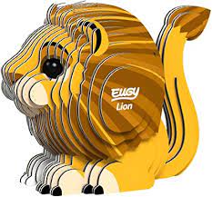 Eugy -  Animal en 3D à monter soi-même - carton biodégradable - Lion