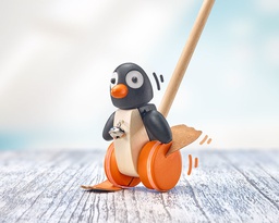 Selecta - Pingouin à pousser en bois - Pingo