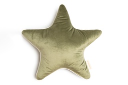 Nobodinoz - Coussin étoile Aristote - velvet - Olive Green
