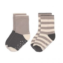 Lassig - Lot de 2 paires de chaussettes anti-dérapantes - Anthracite / Taupe