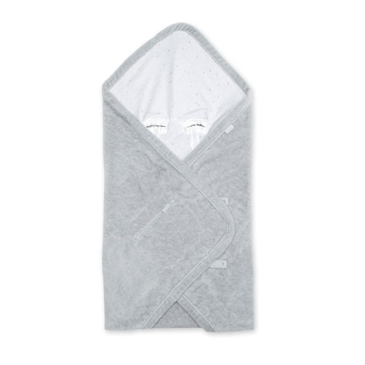 Bemini – Nid d’ange Biside – 0-12M – Motif Etoile Gris Clair – Bamboo + Jersey