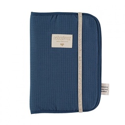 Nobodinoz - Protège carnet de Santé A5 - Poema - Honey Comb - Night Blue