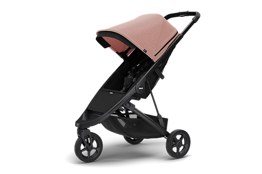Thule - Poussette Spring châssis noir - Canopy rose