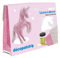 Décopatch - Mini kit - Licorne à décorer