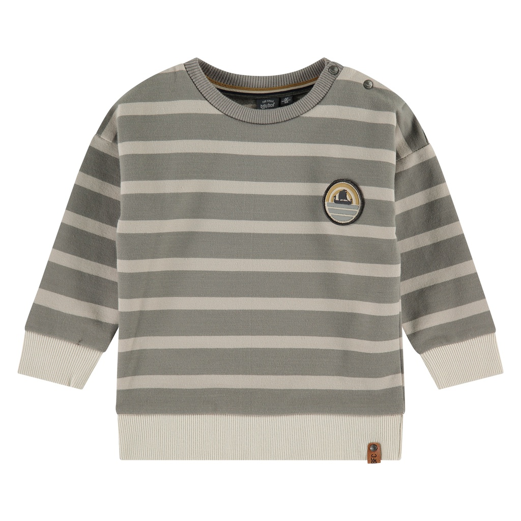 BABYFACE - Sweatshirt garçon - Gris / bandes vertes
