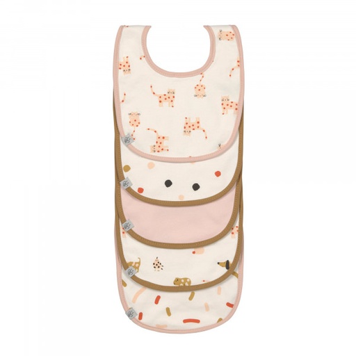 Lassig - Lot de 5 bavoirs éponge Little Mateys - Spicy Orange