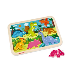 Janod - Puzzle dinosaures 7pcs - Dès 18 mois