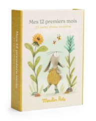 Moulin Roty – Cartes mes 12 premiers mois – Trois petits lapins
