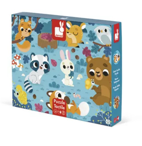 [J02685] Janod - Puzzle tactile - Les animaux de la forêt
