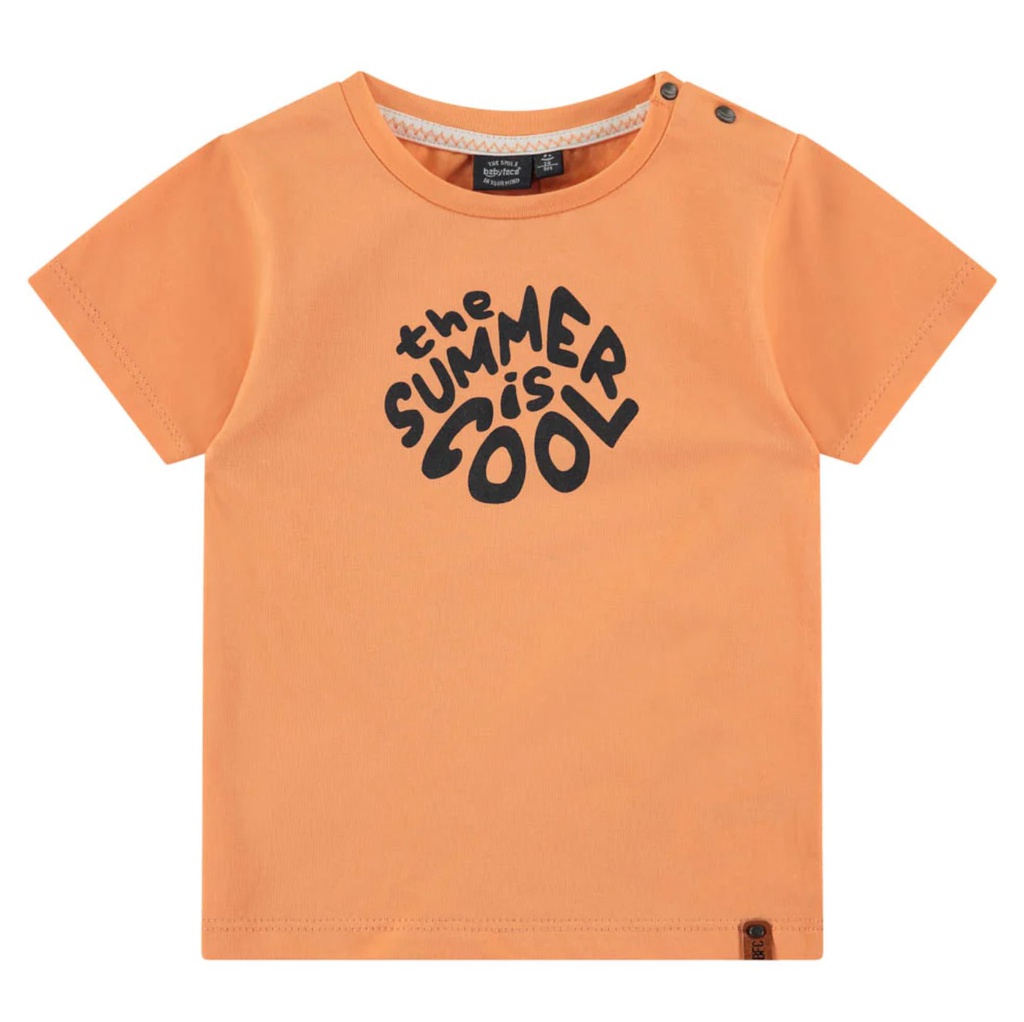 BABYFACE - t-shirt orange fluo "the summer is cool" - garçon