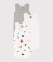 Petit Bateau - Lot de 3 bodies débardeurs - Animaux marins