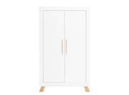 Bopita - Armoire 2 portes Lisa - Blanc/Naturel