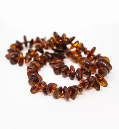 Kadolis - Collier d'ambre bébé perles brunes avec fermoir de sécurité