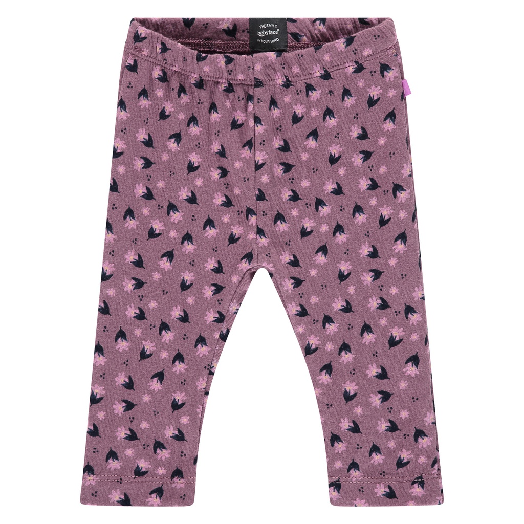 Babyface - Legging bébé fille - Plum (avec fleurs)