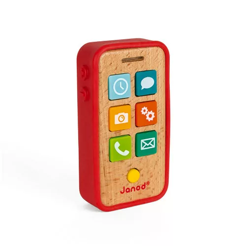 Janod - Téléphone sonore - Bois et silicone [J05334]