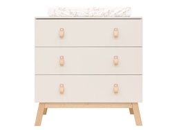 Bopita - Commode avec 3 tiroirs Lines - Dune/Naturel