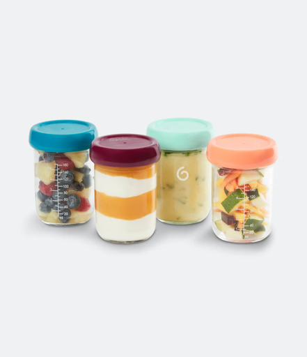 Babymoov - BABYBOL - Lot de 4 pots de conservation en verre - 220ml [A004313]