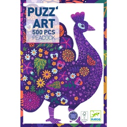 DJECO - Puzzle Art 500 pcs - Paon - 8 ans +