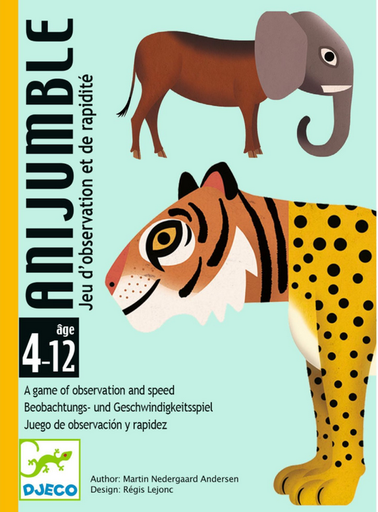 DJECO - Jeu de cartes d'observation et de rapidité - Anijumble - 4 à 12 ans