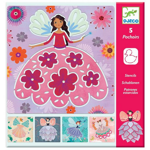 [DJ08821] DJECO - 5 pochoirs - Fées