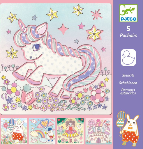 DJECO - 5 pochoirs - Kawailand [DJ08862]