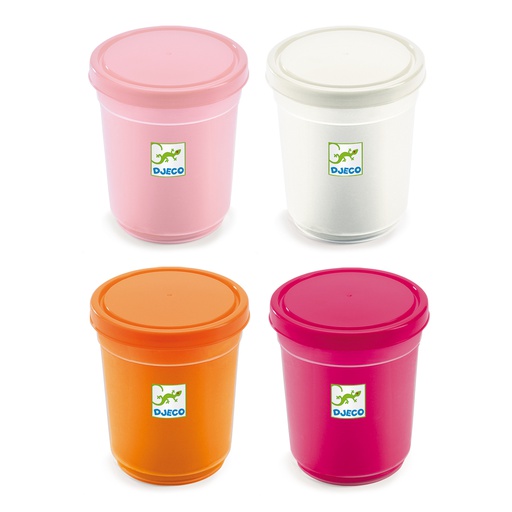 DJECO - Lot de 4 pots de pâte à modeler Sweet - 18 mois + [DJ09026]