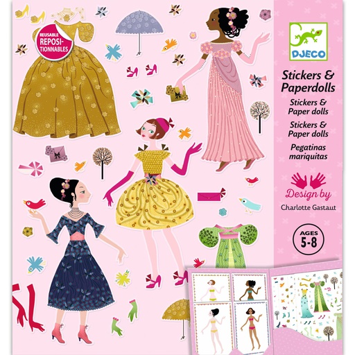 DJECO - Stickers & Paperdolls - Robes des 4 saisons - 5 à 8 ans [DJ09690]