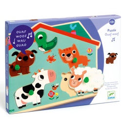 DJECO - Puzzle sonore Ouaf Woof - 1 an +