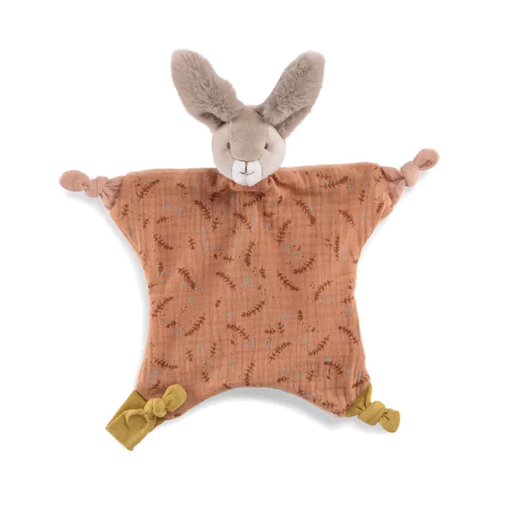 Moulin Roty - Doudou lapin argile avec broderie - Trois petits lapins