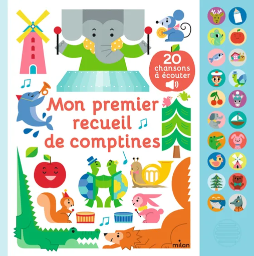 Editions Milan - Livre sonore - Mon premier recueil de comptines