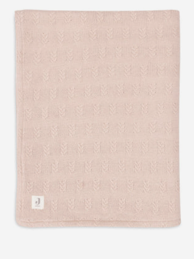 Jollein - Couverture Berceau 75x100cm Grain Knit - Wild Rose/Velour