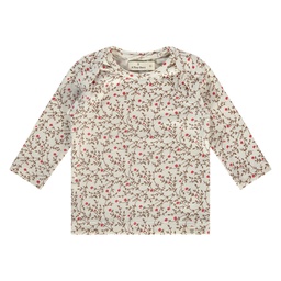 A TINY STORY (BY BABYFACE) - T-Shirt manches longues - Creme (Motif fleurs rouges)