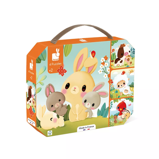 Janod - Puzzles Évolutifs - Animaux Ferme - 2 ans + [J03319]
