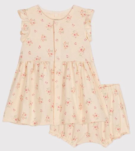 Petit Bateau - Robe et Bloomer en jersey léger bébé