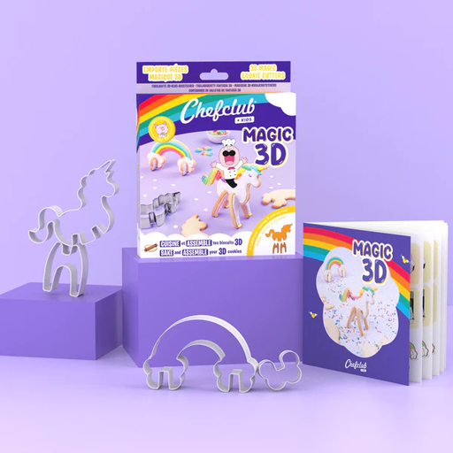 Chefclub Kids - Emporte-pièces - Licorne & Arc-en-Ciel 3D