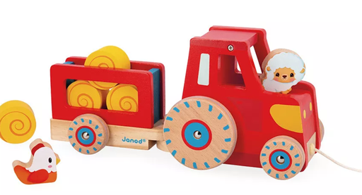 Janod - Tracteur en bois à tirer [J03317]