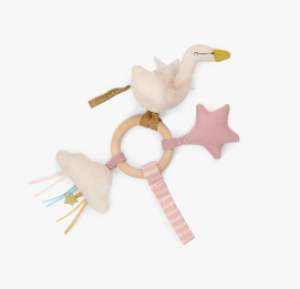 [667008] Moulin Roty - Hochet anneau bois chêne - La Petite Ecole de Danse