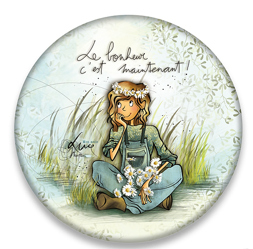 Ed. Cortil - Mon amie Luce - Magnet "Le bonheur c'est maintenant"